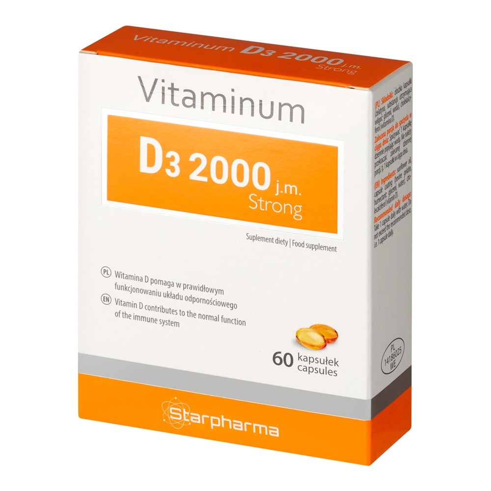 Starpharma Vitaminum D3 2000 j.m Strong x 60 kaps