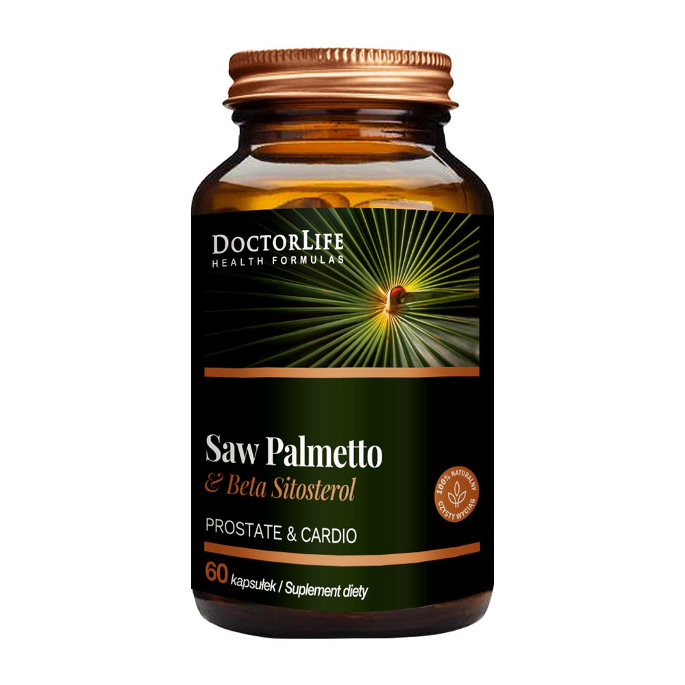 Doctor Life Doctor Life Saw Palmetto ekstrakt z owoców palmy sabałowej 160mg suplement diety 60 kapsułek