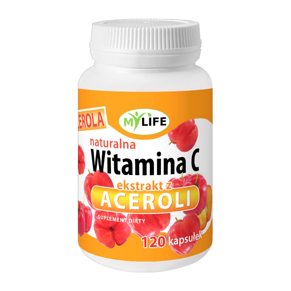 My Life Naturalna witamina C Ekstrakt z aceroli, 120kaps.