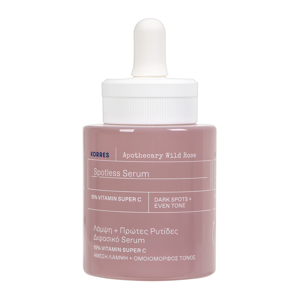 Korres Apothecary Wild Rose rozjaśniające serum do twarzy z olejkiem z dzikiej róży