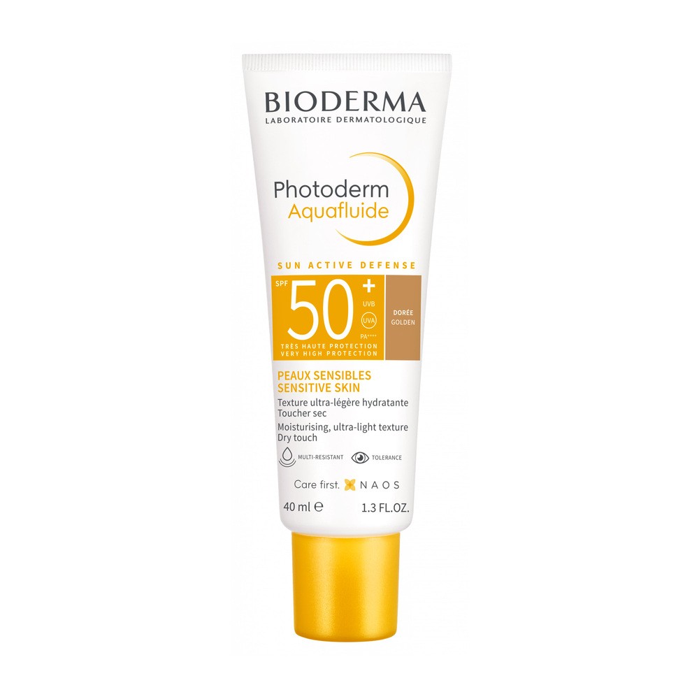Bioderma Photoderm Aquafluide spf50+ ultralekki fluid przeciwsłoneczny odcień ciemny 40 ml