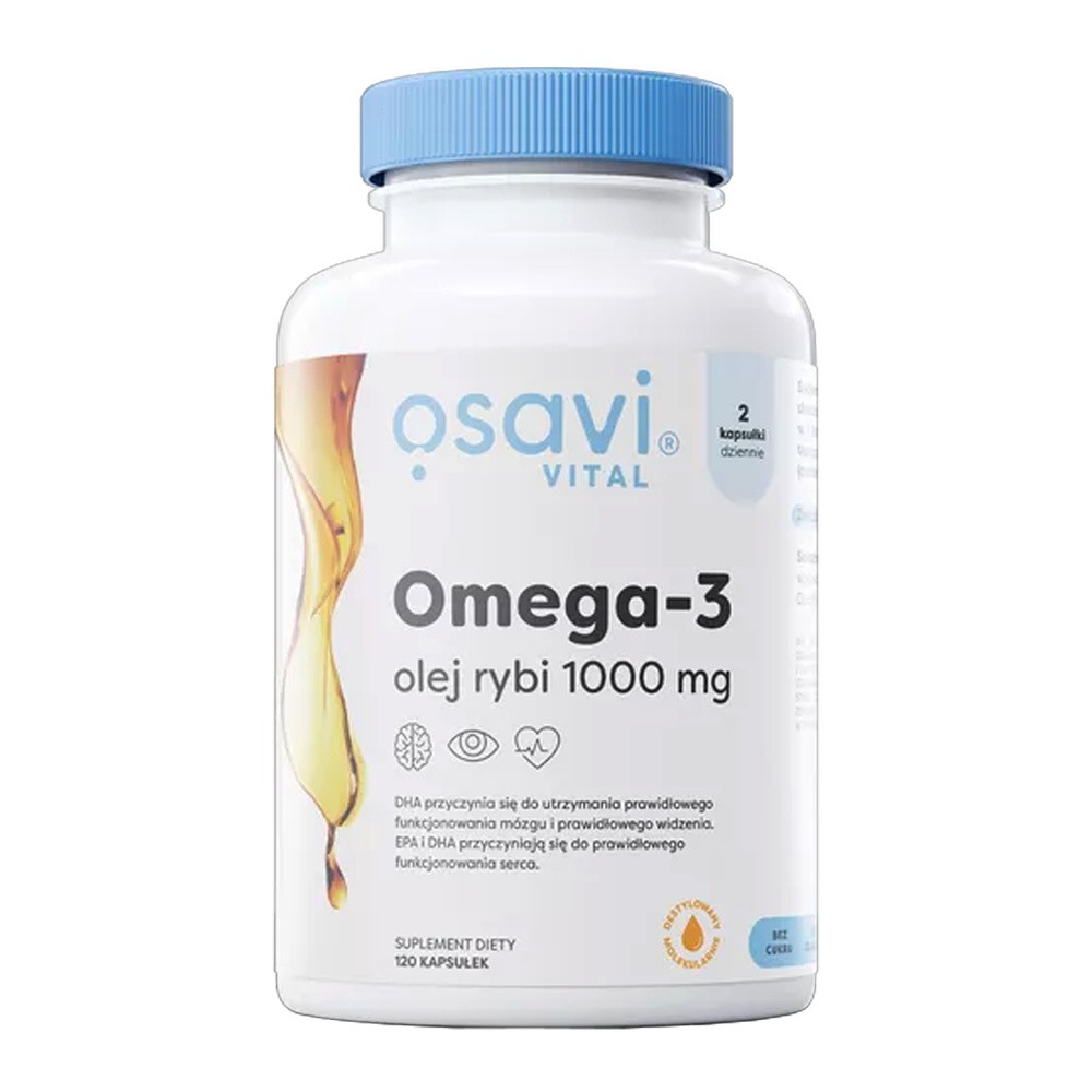 OSAVI Omega-3 Olej Rybi 1000mg 60 Kapsułek żelowych Cytryna