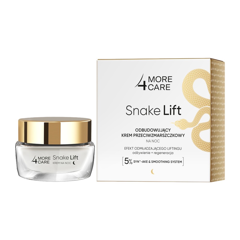 More 4 Care Snake Lift Odbudowujący krem przeciwzmarszczkowy na noc 50ml