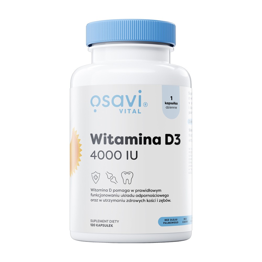 OSAVI Witamina D3 4000IU 120 Kapsułek żelowych