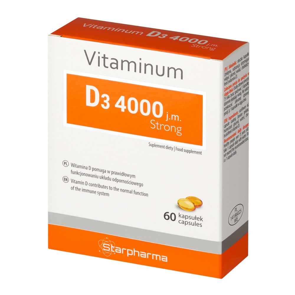 Starpharma SP. Z O.O. Vitaminum D3 4000 Strong 60 kapsułek