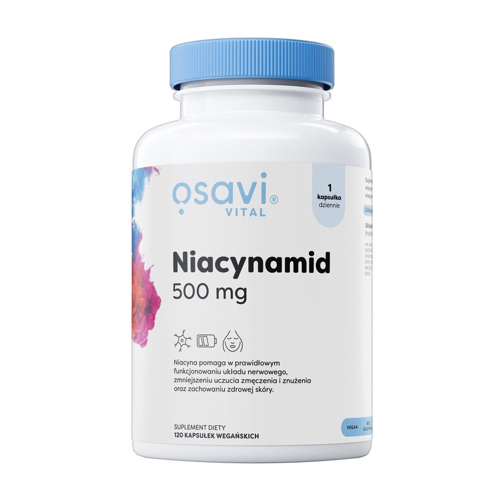 OSAVI Niacynamid 500mg 120 Kapsułek wegańskich