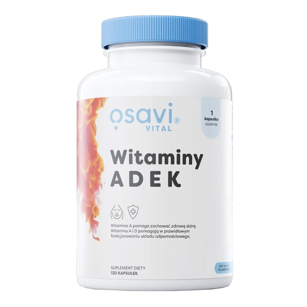 OSAVI Witaminy ADEK (Witamina A, D, E, K) 120 Kapsułek żelowych