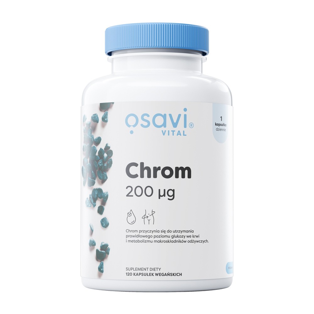 OSAVI Chrom 200mcg (Metabolizm fitoskładników) 120 Kapsułek wegańskich