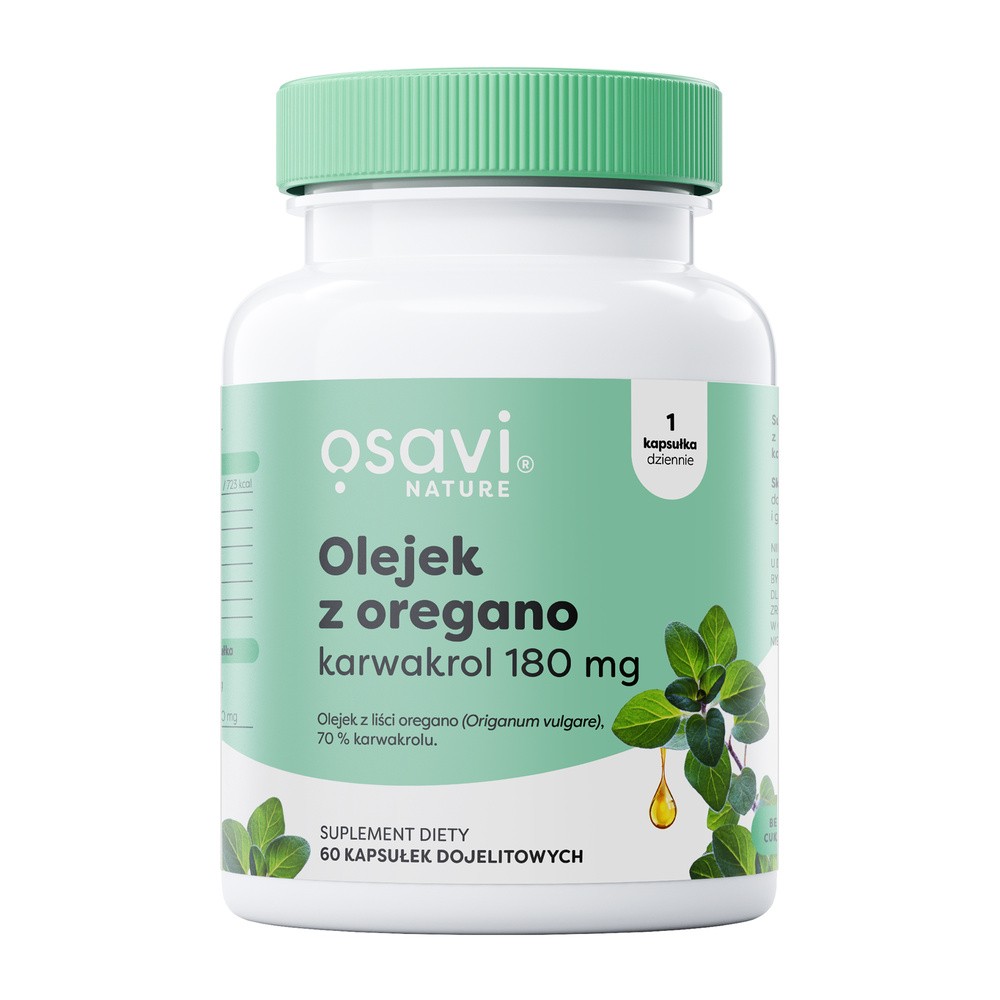 Osavi - Olejek z Oregano Karwakrol, 180mg, 60 kapsułek dojelitowych