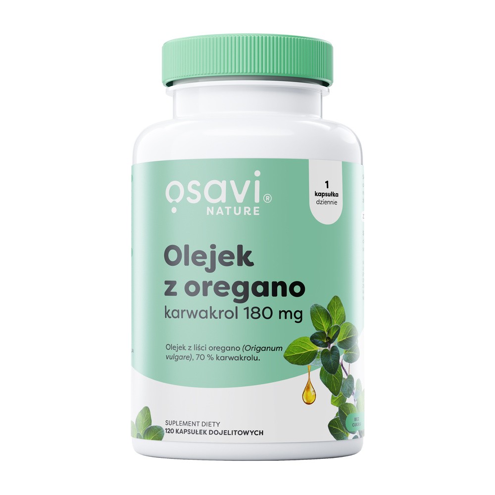 Osavi - Olejek z Oregano Karwakrol, 180mg, 120 kapsułek dojelitowych