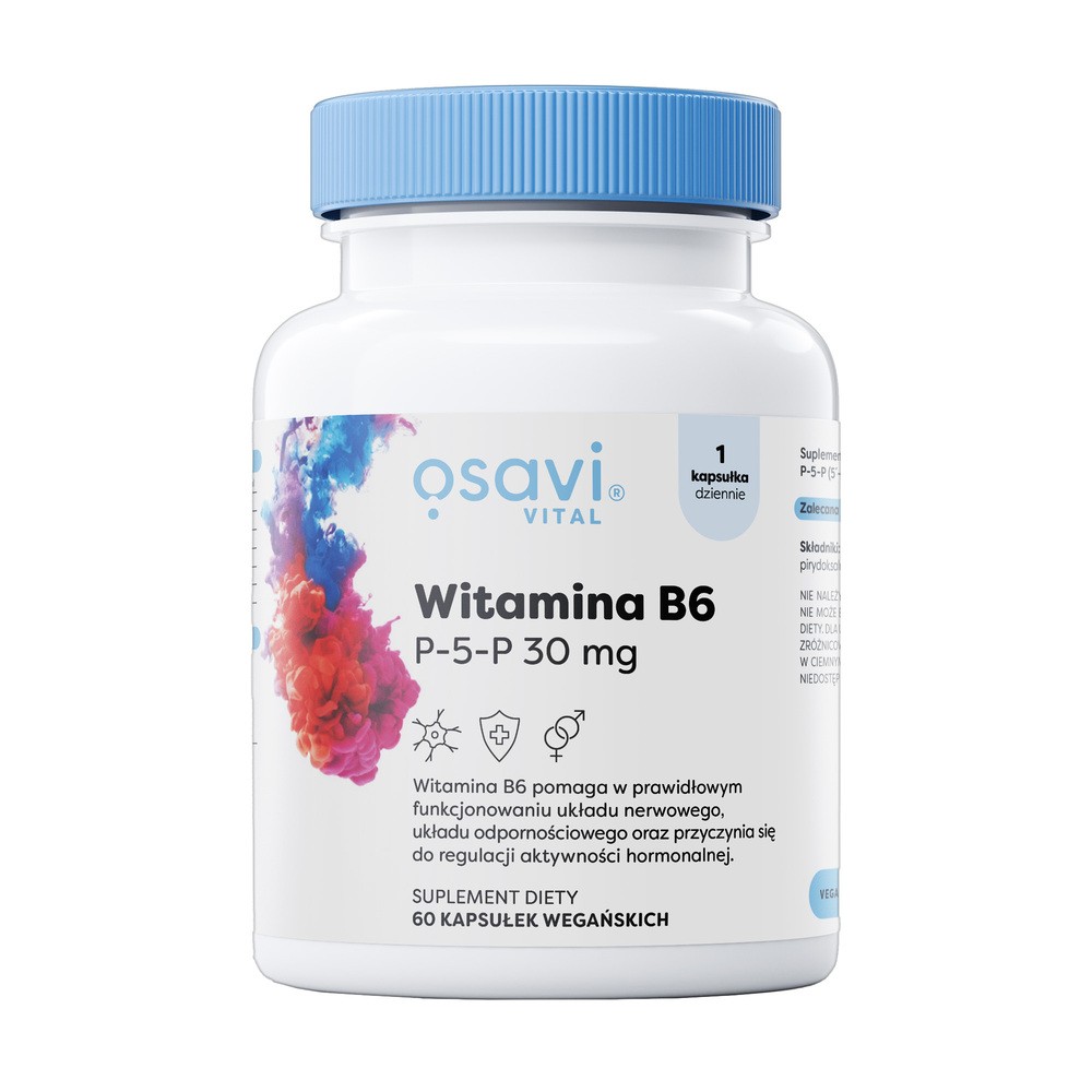 Osavi - Witamina B6, P-5-P, 30 mg, 60 vkaps