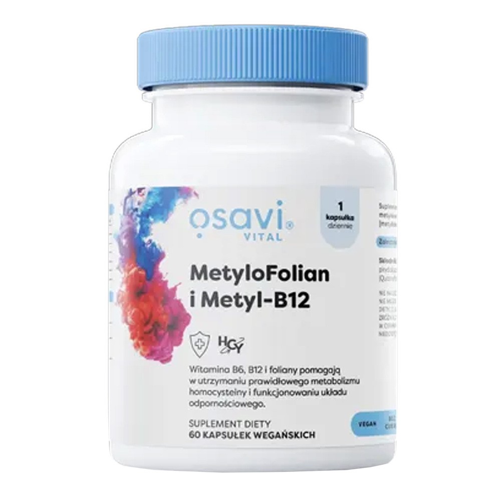 OSAVI MetyloFolian i Metyl-B12 60 Kapsułek wegańskich