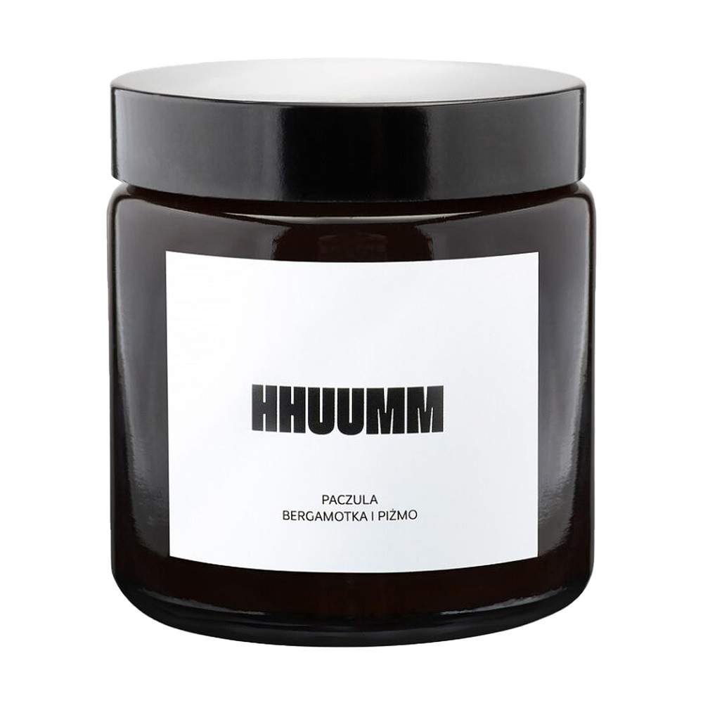 Hhuumm, świeca sojowa paczula, bergamotka, piżmo, 120 ml