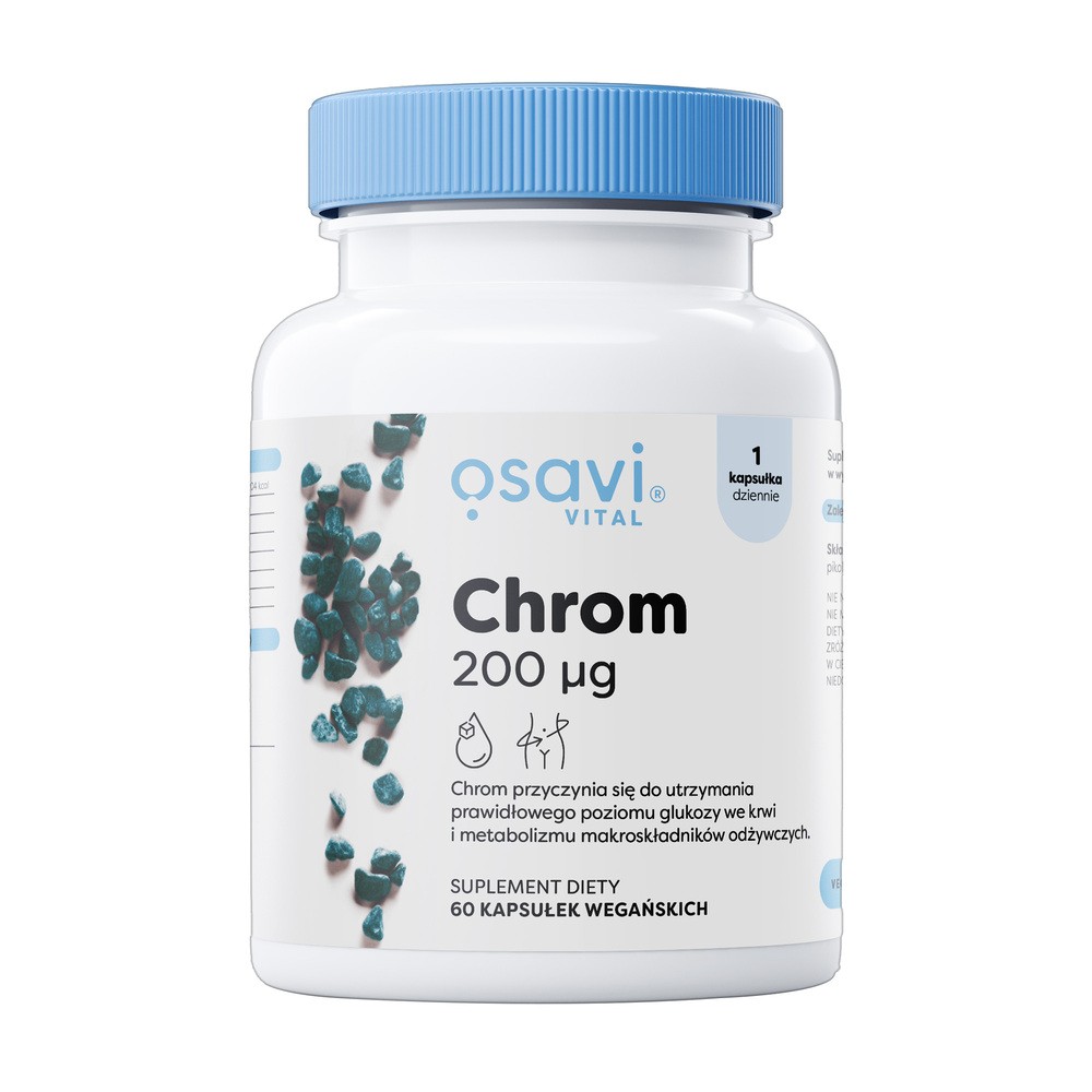 OSAVI Chrom 200mcg (Metabolizm fitoskładników) 60 Kapsułek wegańskich