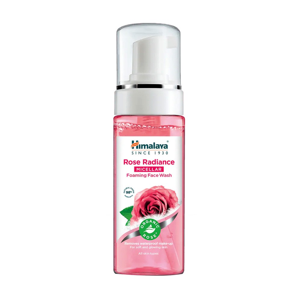 HIMALAYA Micelarna Pianka do mycia twarzy rozświetlająca z Różą Organiczną, 150ml