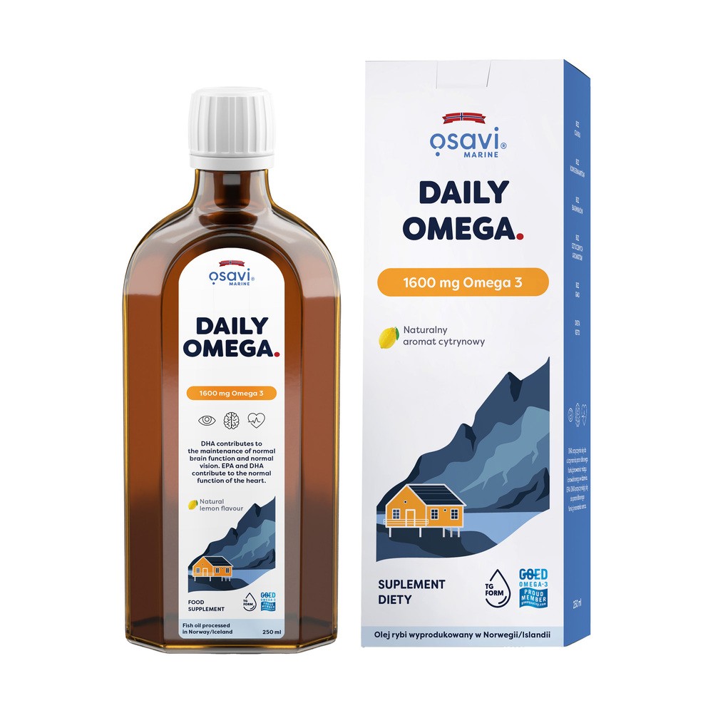 Osavi - Daily Omega, 1600mg Omega 3, Cytryna, 250 ml