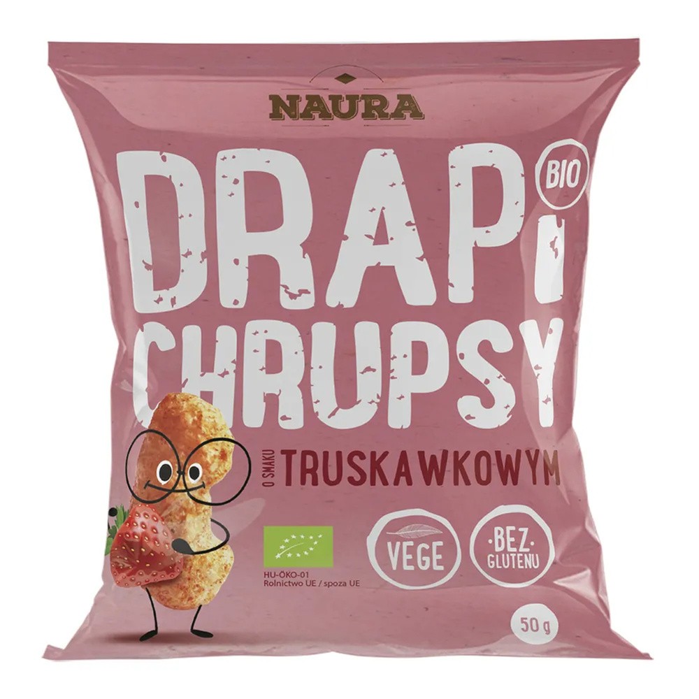 Naura Chrupki o smaku truskawkowym BIO 50 g Drapi Chrups M00-0FE9-9106B