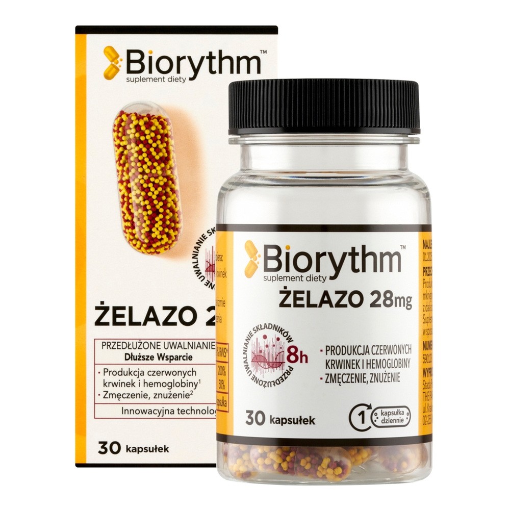 Biorythm Żelazo 28 mg 30 Kapsułek