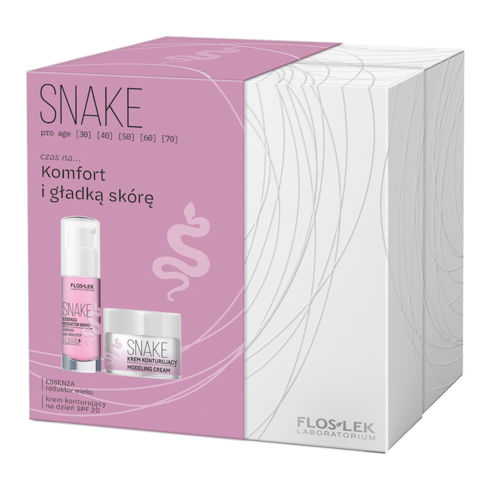 FLOSLEK Zestaw Snake (Essenza Reduktor wieku, 30ml + Krem konturujący na dzień SPF20, 50ml) - >>> DARMOWA od 99zł 