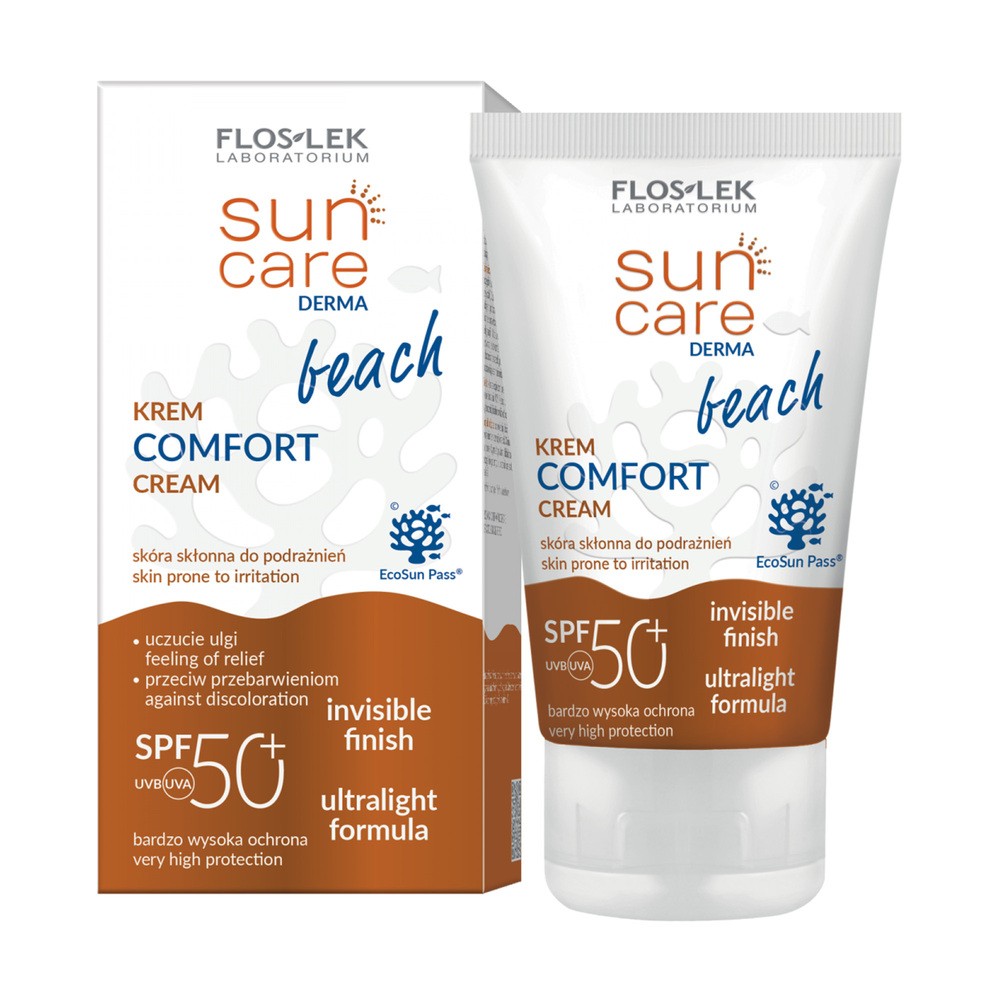 Floslek, Sun Care Beach, Krem podrażnienia SPF50+,  50 ml