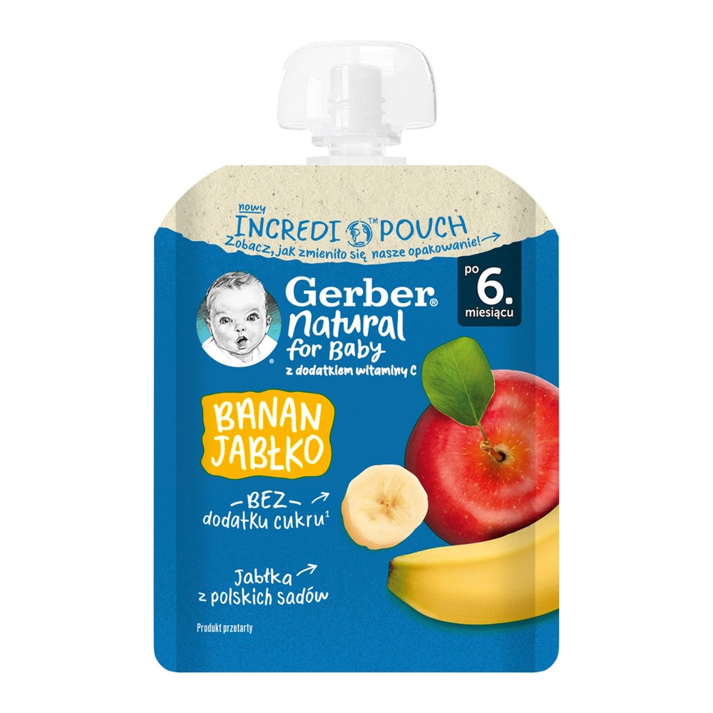 Gerber Banan jabłko po 6. miesiącu 80 g