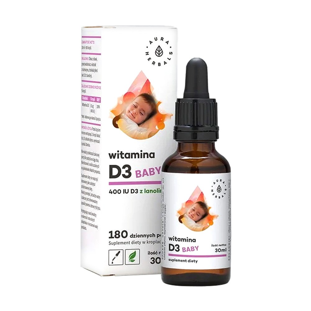 AURA HERBALS Aura Globe Trade Witamina D3 BABY 30ml - suplement diety