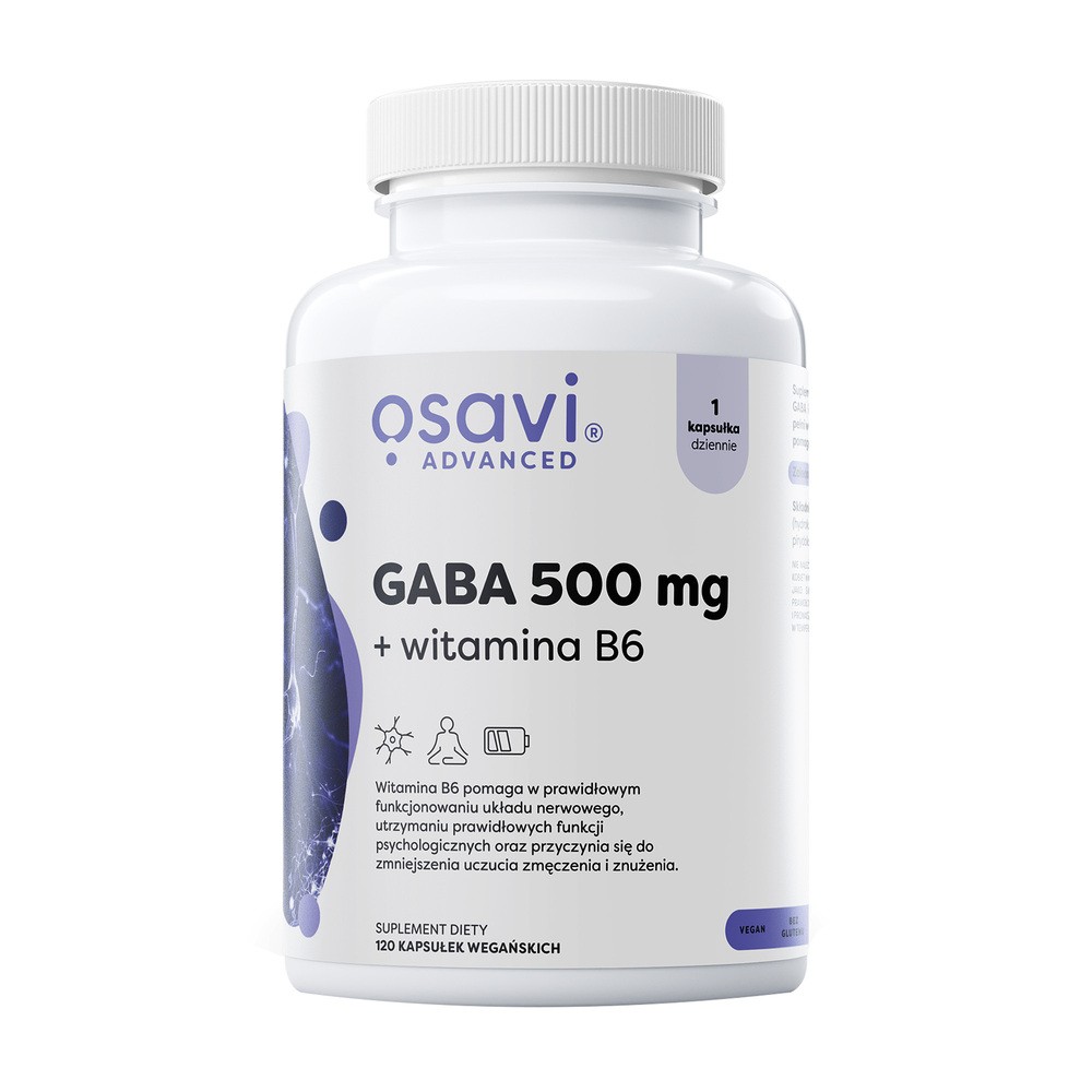 Osavi - GABA 500mg + Witamina B6, 120 vkaps