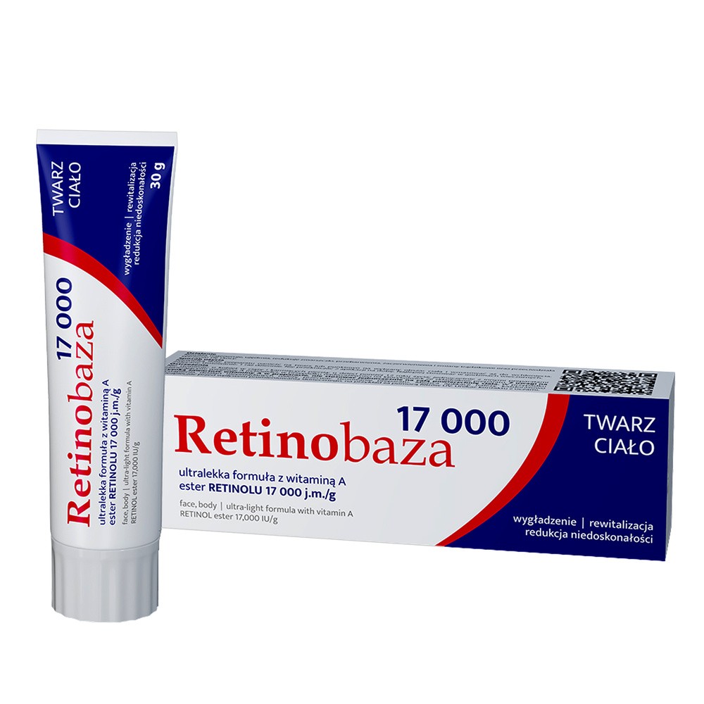 Retinobaza 17000 farmaceutyczny krem z witaminą A 30g