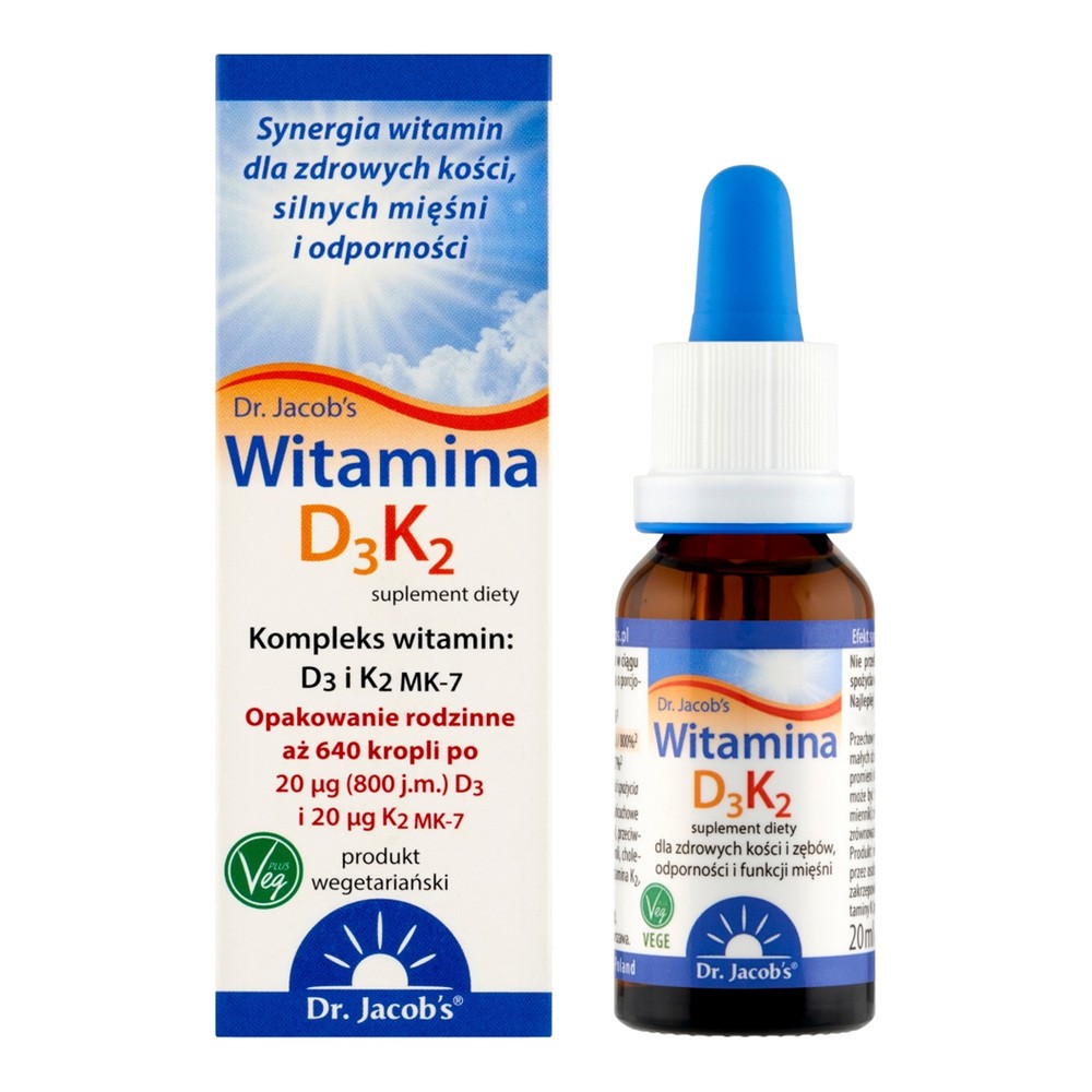 Dr Jacob`s Witamina D3 K2 Suplement diety 20 ml