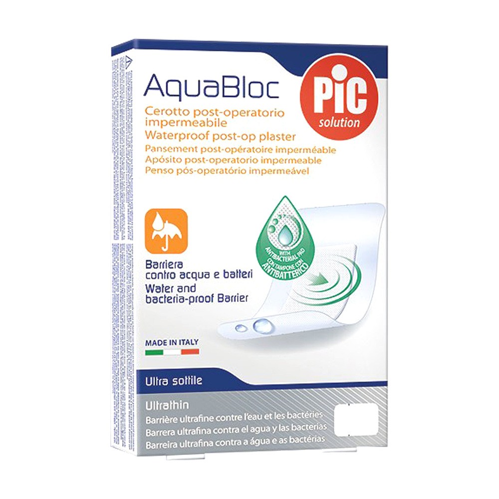 SIROWA PIC AquaBloc pooperacyjny plaster antybakteryjny 10 x 8 cm x 5 szt sterylny wodoodporny |  OD 199 PLN!