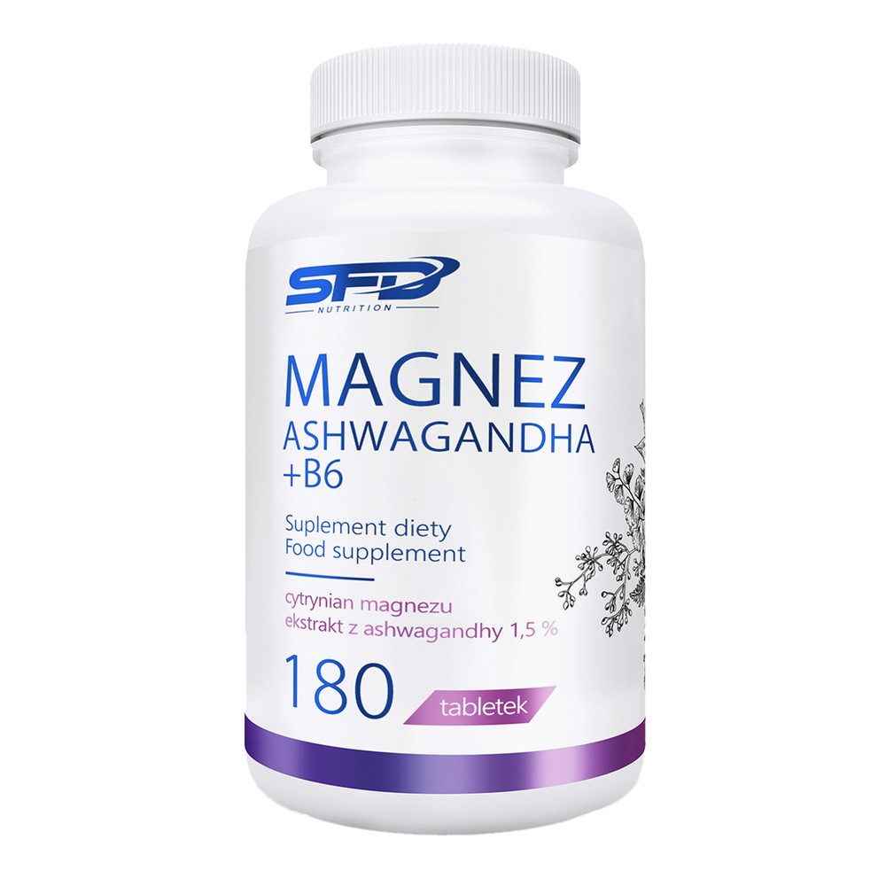 SFD Magnez Ashwagandha + B6, 180 tabletek 