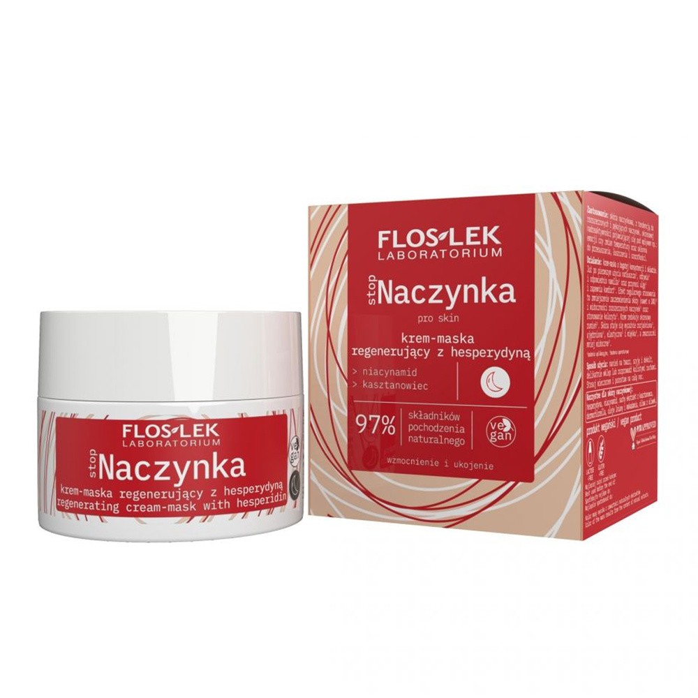 FLOSLEK Stop Naczynka Krem-maska regenerujący z hesperydyną na noc 50ml