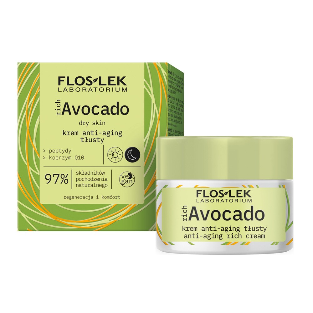 FLOS-LEK richAvocado Krem tłusty dzień/noc, 50ml