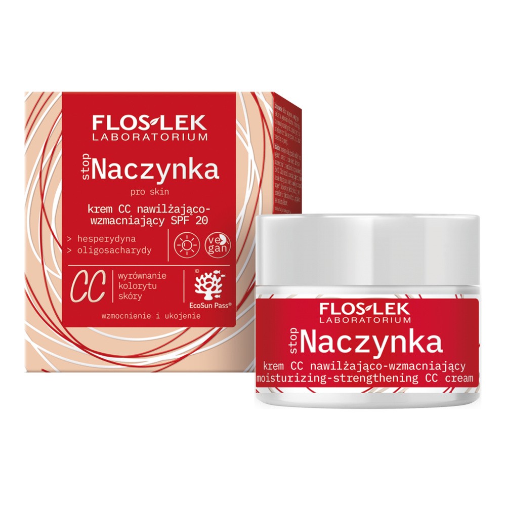 FLOSLEK Stop Naczynka Krem CC nawilżająco-wzmacniający SPF20 na dzień 50ml