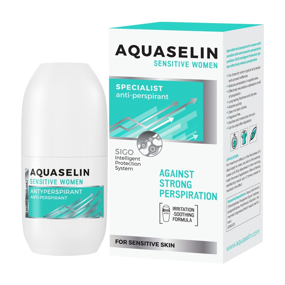 Oceanic Dezodorant roll-on AQUASELIN sensitive dla kobiet 50ml Cosmetics