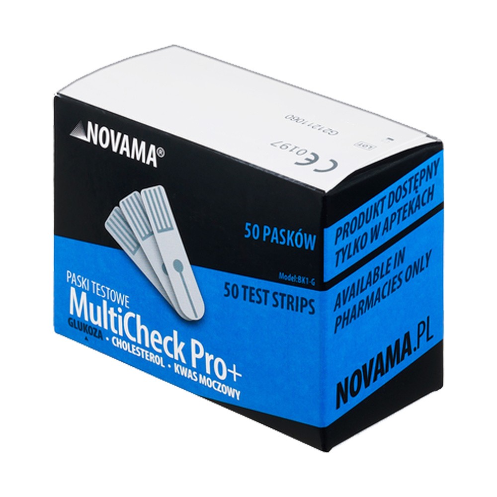 Novama MULTICHECK PRO+ Paski do pomiaru glukozy 50szt