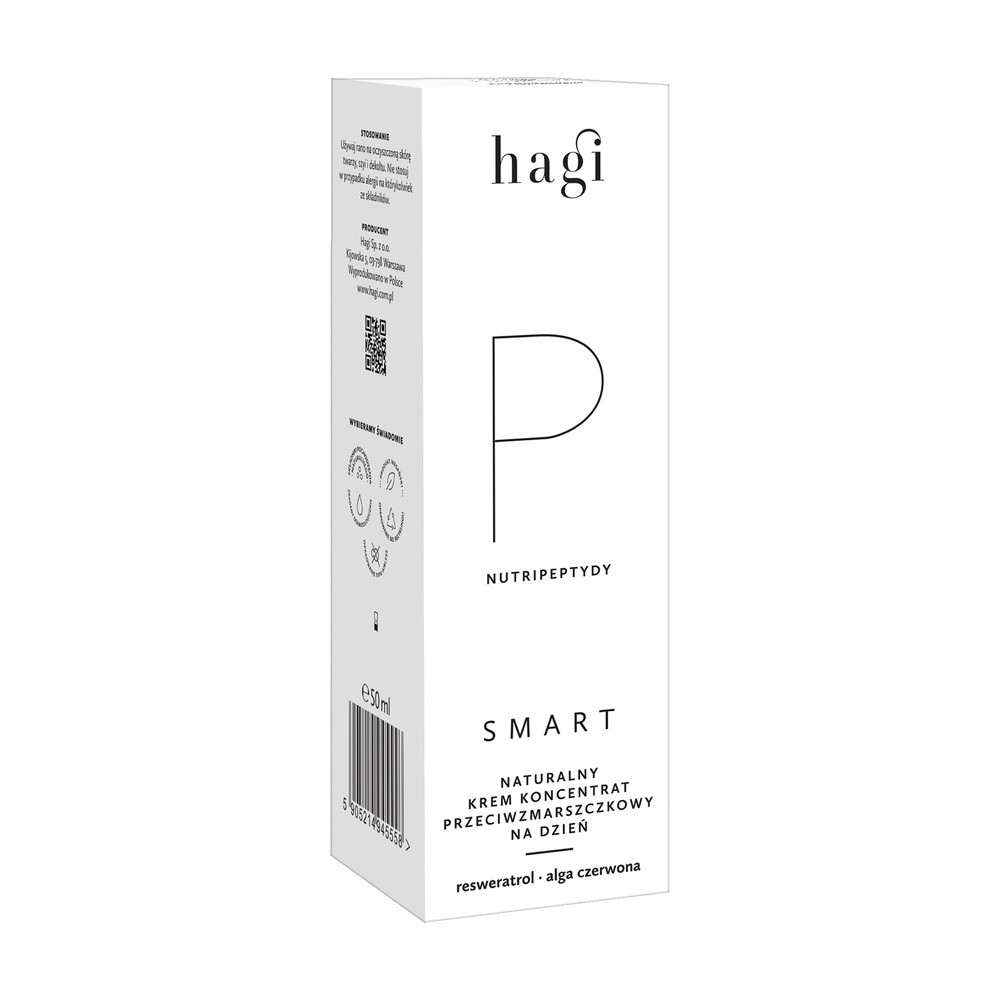 Hagi Smart P 50+ Naturalny krem-koncentrat przeciwzmarszczkowy na dzień Nutripeptydy 50ml