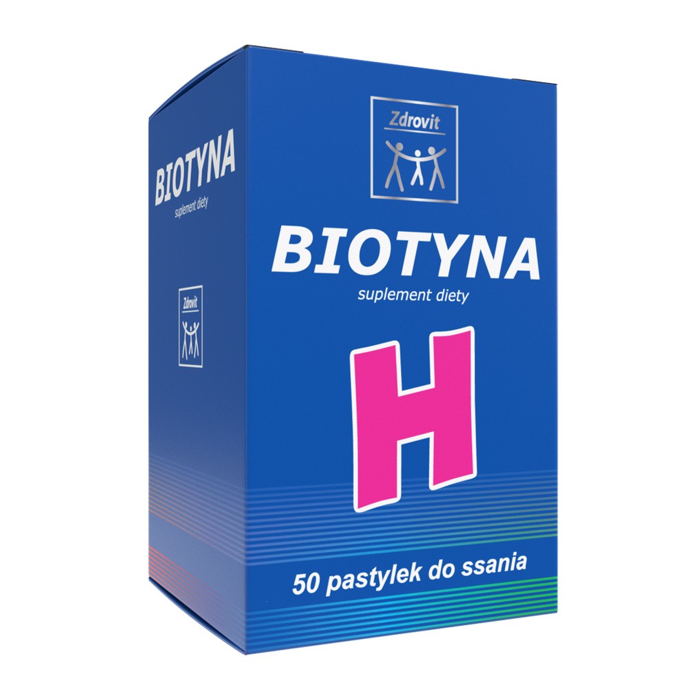 NATUR PRODUKT PHARMA SP. Z O.O. NATUR PRODUKT PHARMA SP Z O.O ZDROVIT BIOTYNA H pastylki do ssania o smaku ananasowym 50 szt 7023357