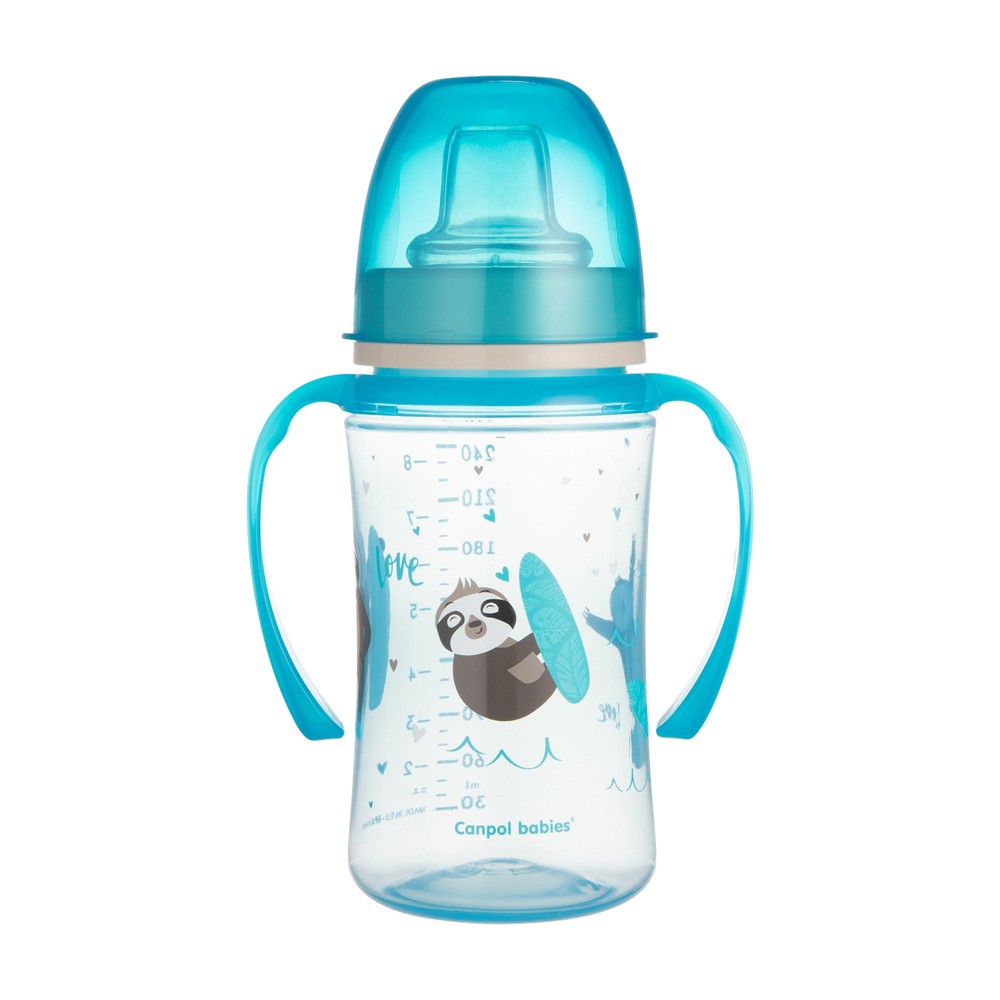 Canpol babies EasyStart, Kubek treningowy, 240 ml, Sweet fun, Niebieski
