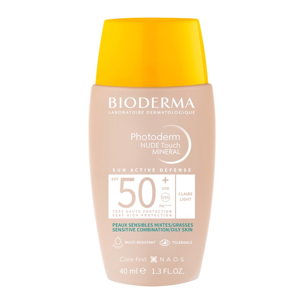 Bioderma Photoderm Nude Touch Mineral podkład mineralny z efektem nude odcień jasny sp50+ 40 ml