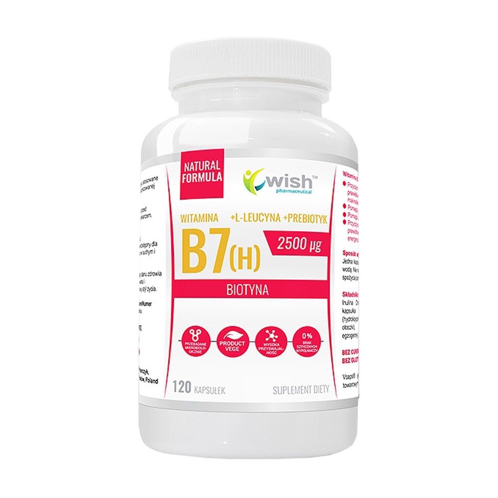 Wish Pharmaceutical Wish Biotyna Witamina B7 (H) 2500 g - 120 kaspułek WISH101