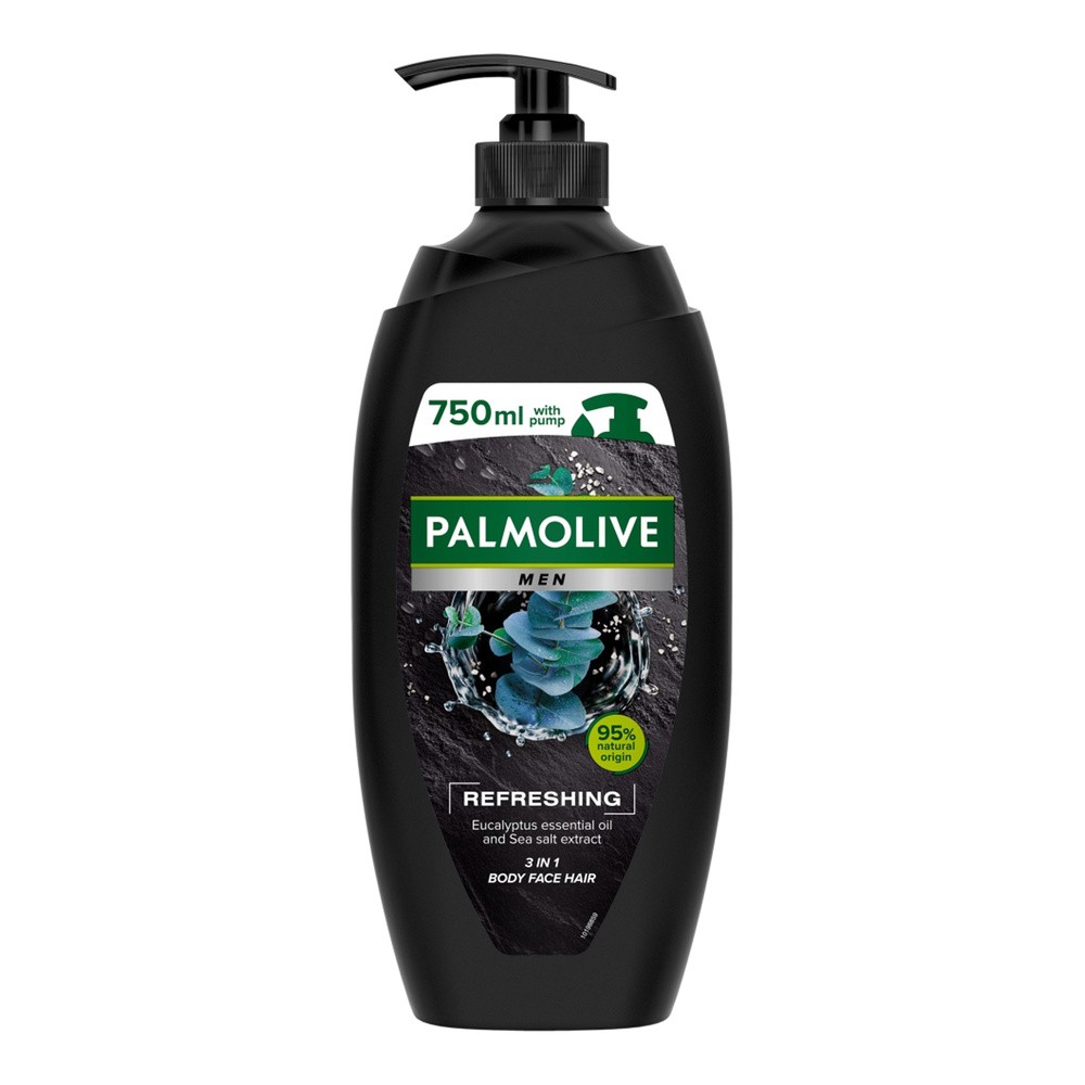 Palmolive Men Refreshing żel pod prysznic dla mężczyzn 2w1 (Sea Minerals and Eucalyptus Oil) 750 ml