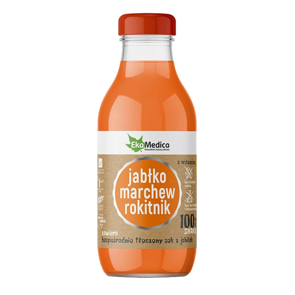 EkaMedica Jabłko, marchew, rokitnik sok 300ml