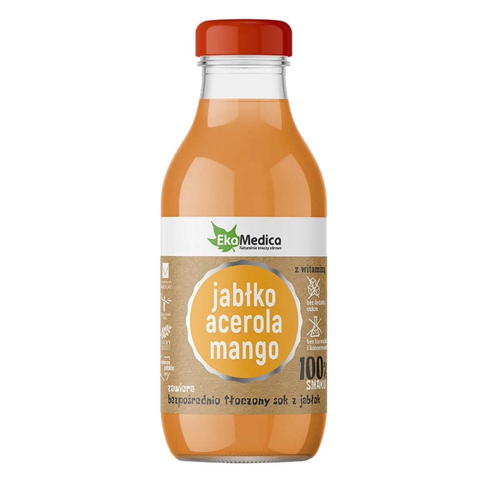 EkaMedica Producent niezdefiniowany SOK 100% jabłko acerola mango 300ml-suplemet diety
