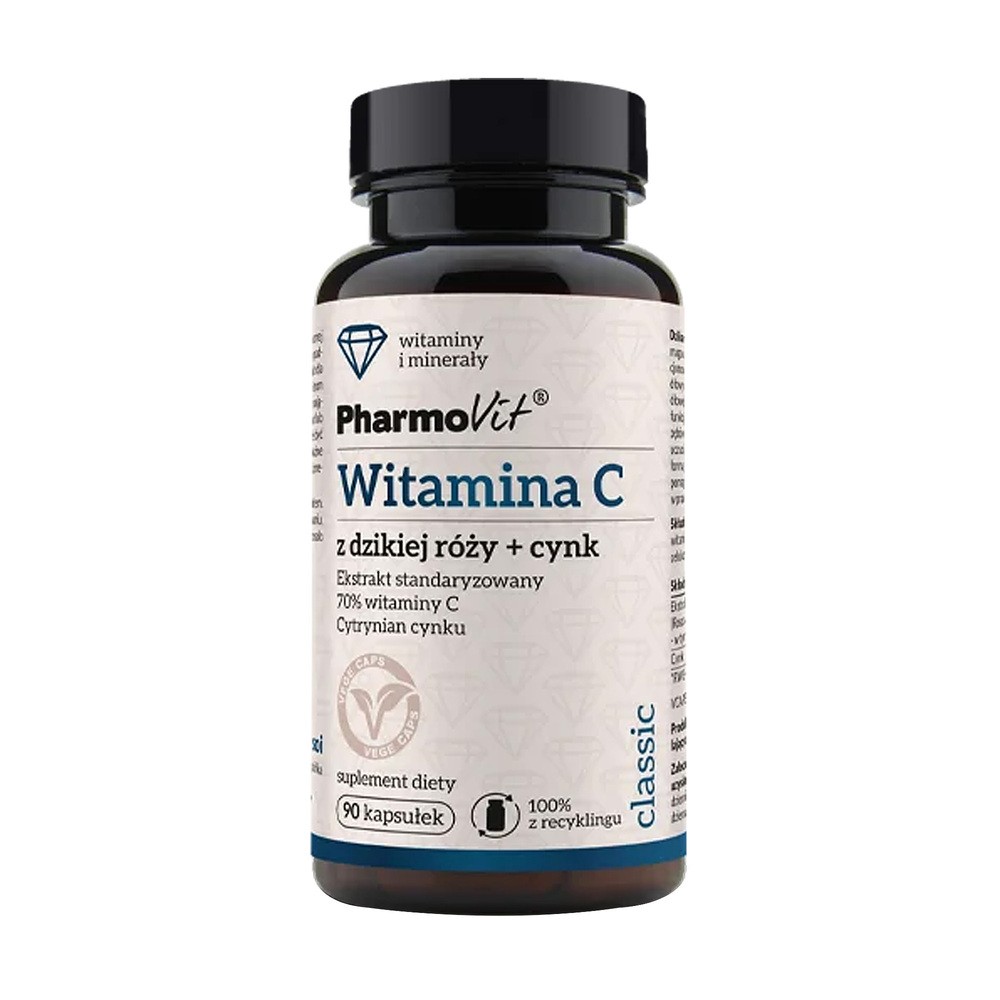 Witamina C z dzikiej róży + Cynk 90 kaps ( Pharmovit)