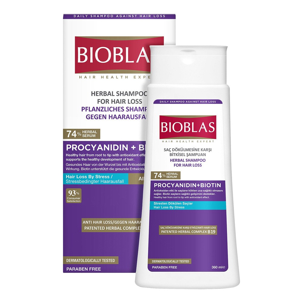 Bioblas Szampon ziołowy przeciw wypadaniu włosów Janidyna + Biotyna 360 ml