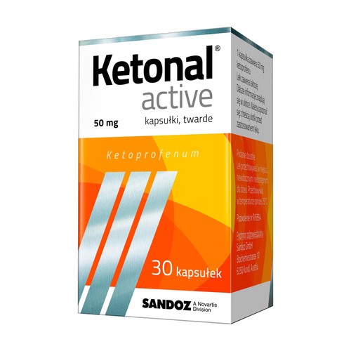 Ketonal Active kapsułki twarde 0,05 g, 30 kapsułek