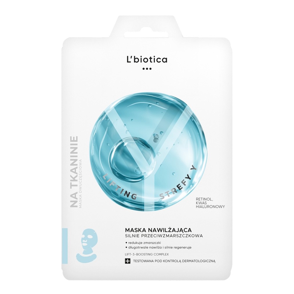 L'biotica Lifting Strefy Y Nawilżająca maska do twarzy 1szt