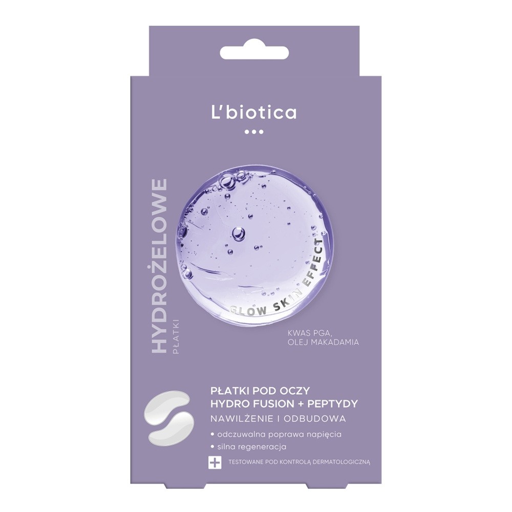 L'biotica Hydro Fusion Hydrożelowe płatki pod oczy z peptydami 2szt