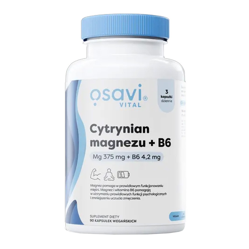 Osavi - Cytrynian Magnezu + B6, 90 vkaps